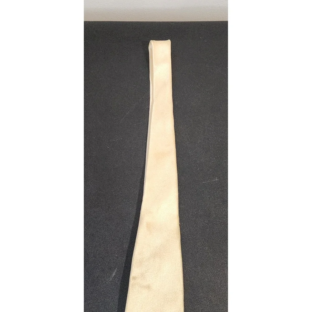 Stafford‎ Men's Silk Tie Solid Yellow Gold Textured XL 59
